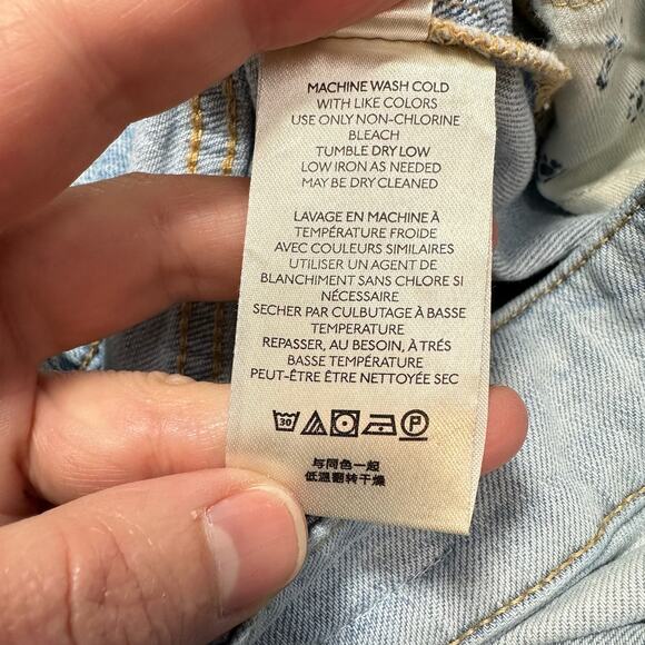 Anthropologie Pilcro Frayed Aztec Embroidered Jeans 25 - Picture 11 of 16